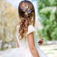 thumbnail image 2 of Miangastore 2 pcs Blue Rhinestone Hair Comb Leaf Hair Comb Bridal Hair Side Comb Wedding Hair Combs, 2 of 8
