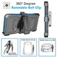 thumbnail image 5 of Ebizware Samsung Galaxy A17 5G Case with [Built-in Screen Protector] and Swivel Holster Belt Clip, Military Grade Heavy Duty Protective Defender Kickstand Phone Case Cover for Galaxy A17 5G - Blue, 5 of 9