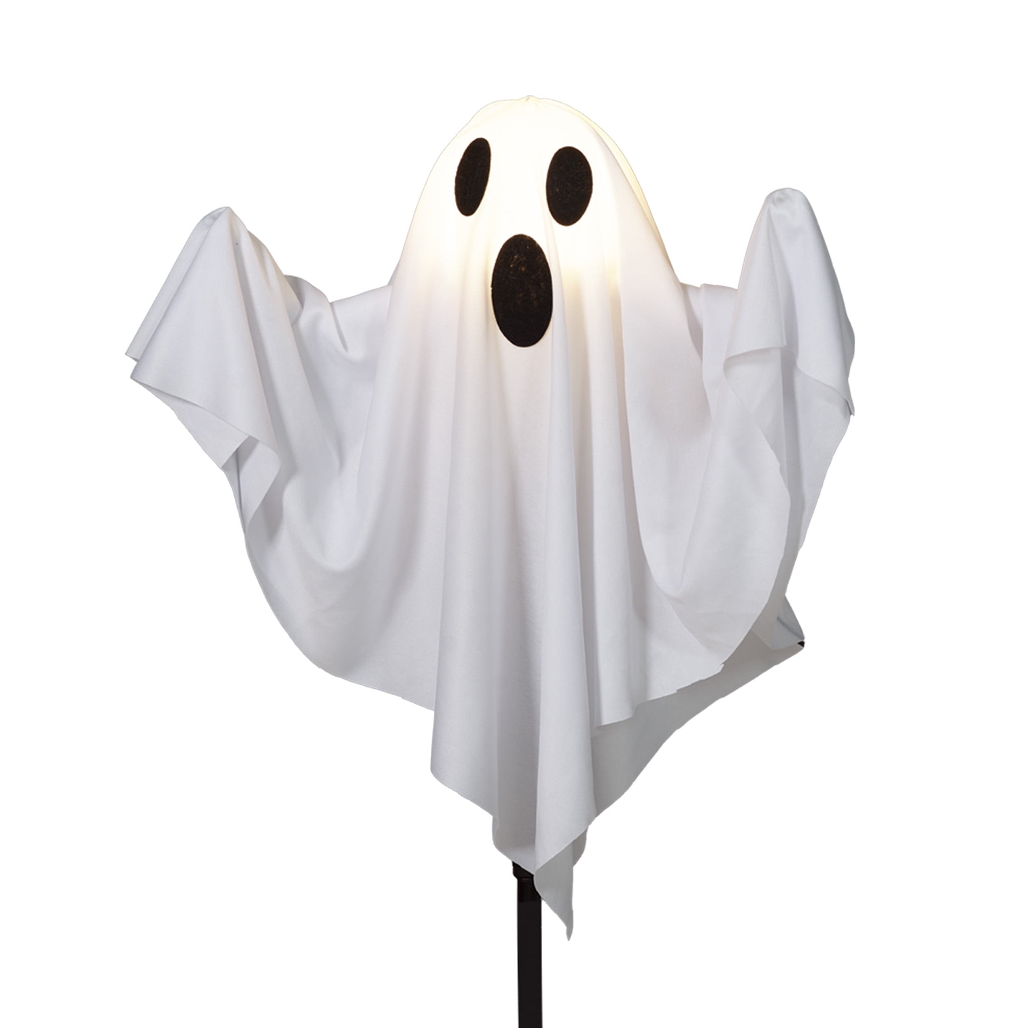 Fabric Ghost Pathmarker Lights, 3PC, Warm White LEDs, 6ft, Halloween Outdoor, by Way To Celebrate