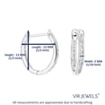 thumbnail image 5 of Vir Jewels 1/5 CTTW Diamond Hoop Earrings for Women .925 Sterling Silver Inside Out 1/2 Inch, 5 of 7