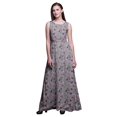 thumbnail image 1 of Bimba Robe Longue Sans Manches pour Femmes à Imprimé Papillons Style Chic Maxi-Robe - X-Grand, 1 of 5