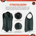 thumbnail image 3 of Daniel Smart Men’s leather Vest–Classic Side laces Black Unique Design Motorcycle leather vest, 3 of 7