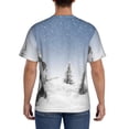 thumbnail image 3 of Vsdgher Snowman And Christmas Tree Print Men's Dry Fit Mesh Athletic Shirts Moisture Wicking Tennis T-Shirt Tops, 3 of 9