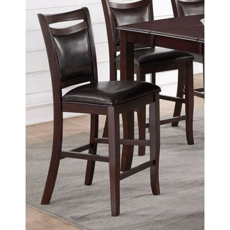 Set of 2, Bounded Leather Counter Height Stools -24'' Seat High Chairs Bar