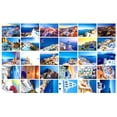 thumbnail image 1 of Postales de viaje Juego de 30 tarjetas postales, paquete variado que representa sitios de viajes famosos de todo el mundo, postales surtidas a granel 4 x 6 -Santorini, 1 of 5