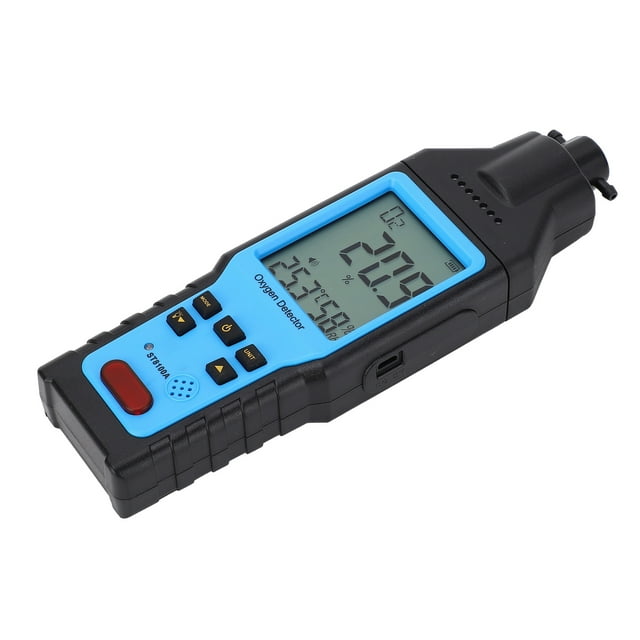 Oxygen Detector Monitor, Sensitivity Portable Buzzer Light Alarm Short Response Oxygen Detector Meter High Accuracy for Home