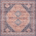 thumbnail image 2 of JONATHAN Y WASHABLE 5' Square Area Rug, Dalyan Geometric Medallions - Terracotta/Navy, WSH101A-5SQ, 2 of 7