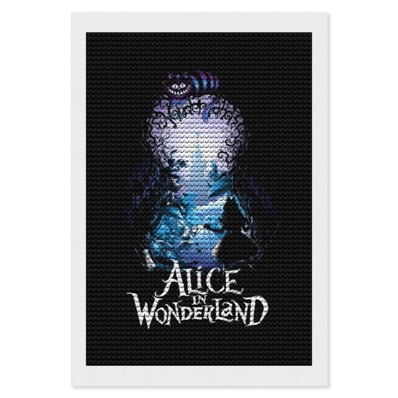Alice in Wonden-Lan Diamond Art Kits DIY 5D Anime Painting by Number Kits Full Drills for Adults Crystal Pictures Arts Craft for Home Wall Decor Gift 8"×12"