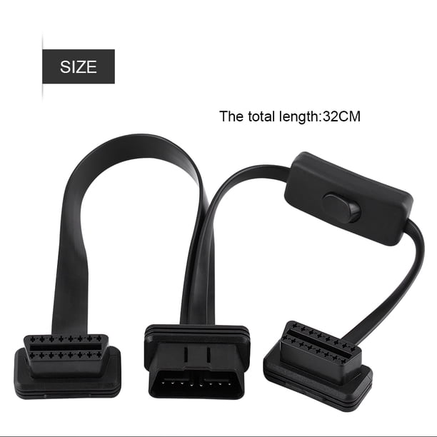Adaptador de cable de extensión divisor de plano obd2 macho a hibra dual de 16 pines contruptor