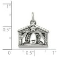 thumbnail image 3 of Sterling Silver Antiqued Manger Charm, 3 of 3