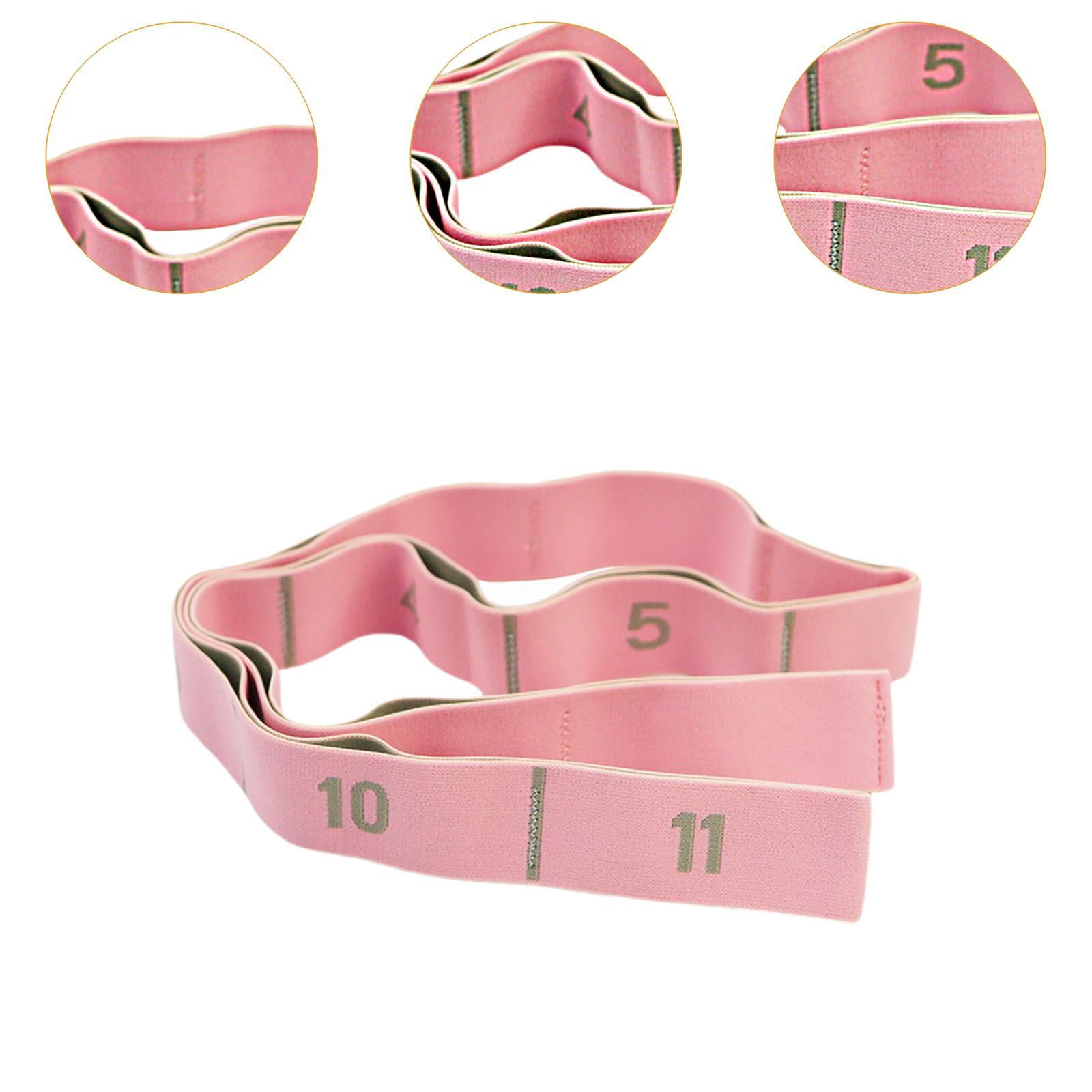 QccHieUs Resistance Band 11 Segment Professional Improve Body Flexibility Stretch Workout Pink