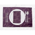 thumbnail image 1 of S4Sassy Purple Wreath Floral Everyday Washable Placemats With Napkins Dining Table Decor, 1 of 3