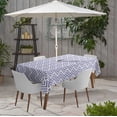 thumbnail image 2 of Vargottam Indoor/OutdoorTablecloth58x120 Inch Rectangle Tablecloth with Umbrella Hole and Zip- Waterproof PatioTableCloths- TableCovers for Backyard RectangularTable- Bluish Violet, 2 of 5