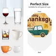 thumbnail image 6 of Disketp Happy Thanksgiving Day Funny Coasters,4 Pcs Leather Coasters with Holder, Perfect Housewarming Hostess Gifts,Protect Furniture from Water Marks Scratch and Damage-Octagon, 6 of 6