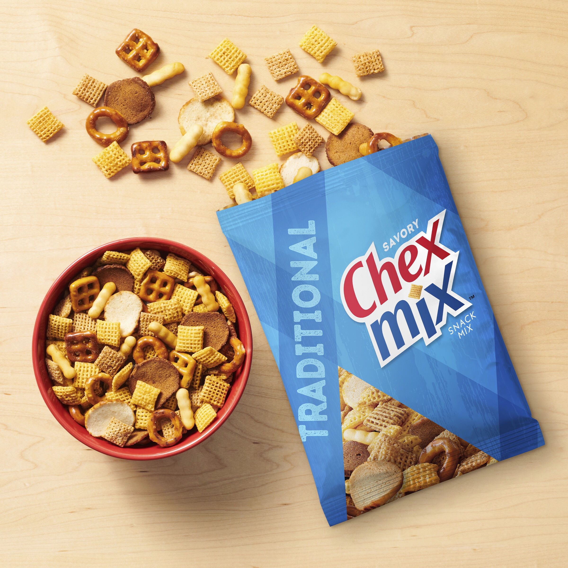 Chex Mix Traditional Savory Snack Mix, 40 oz