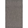 thumbnail image 1 of Unique Loom Solid Collection Casual Transitional Indoor and Outdoor Flatweave Area Rug, 5' x 8', Black/Gray, 1 of 2