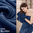 thumbnail image 4 of Beartech 8 Piece Microfiber Bath Towel Set ,2 Oversized Bath Sheet,2 Hand Towels,4 Washcloths, Extra Large, Soft & Less Lint Bathroom Towels Highly Absorbent Quick Dry Towels-Navy Blue, 4 of 8