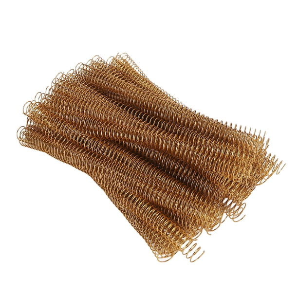 Kit de encuadernación en espiral de 100 piezas, con capacidad para 170 hojas, peine de lomo de 19 mm de diámetro y 48 dientes, paso 4:1, para A4, color dorado
