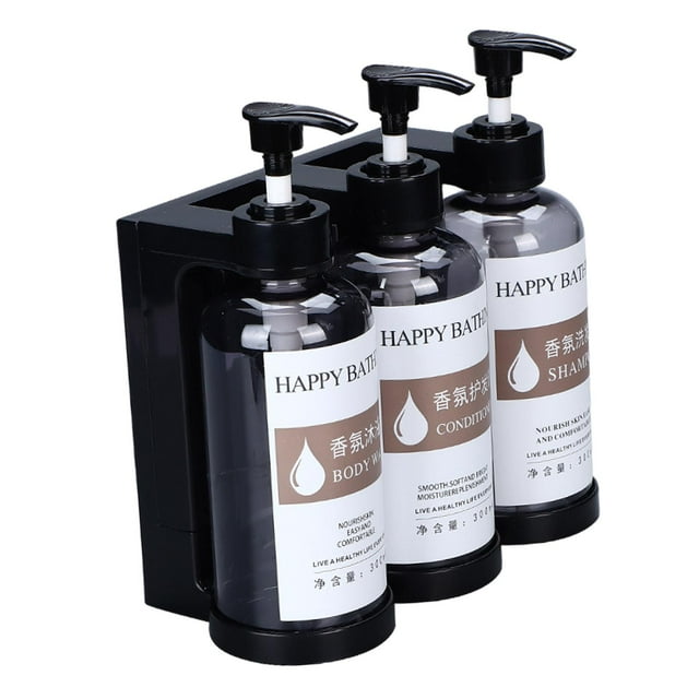 Dispensador de jabón líquido para ducha, de pared, para hoteles Gris 3 ranuras