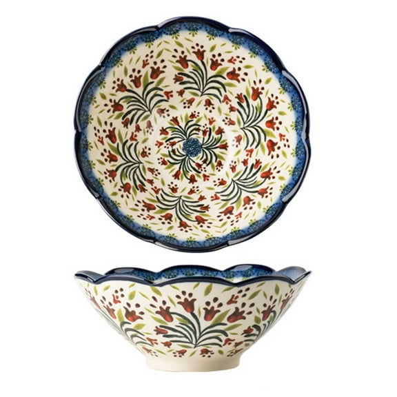 Handmade Ceramic Salad Bowl,Kitchen Mixing Bowls,950ml Large Serving Dishes,Fruits Dish for Cereal Pasta Snack Appetizer Food Container