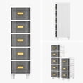 thumbnail image 7 of HEMXSZH 3 Layers Big Capacity Plastic Storage Cabinet, Layered Storage Organizer With Drawers, Dust-proof Commercial Bathroom Container, Easy To Install For Kitchen/ Bedroom/ Living Room, White Grey, 7 of 7