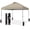 Beige, variant on CROWN SHADES 10x10 Pop Up Canopy Beach Tent with One Push Setup Instant Outdoor Canopy Tent Sun Shade for Events Beige