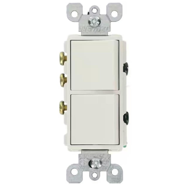 Interruptor Doble 3 Vías Decora Blanco 15A