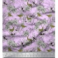 thumbnail image 1 of Soimoi Georgette Viscose Fabric Leaves,Women & Reindeer Animal Printed Craft Fabric by The Yard 42 Inch Wide, 1 of 1