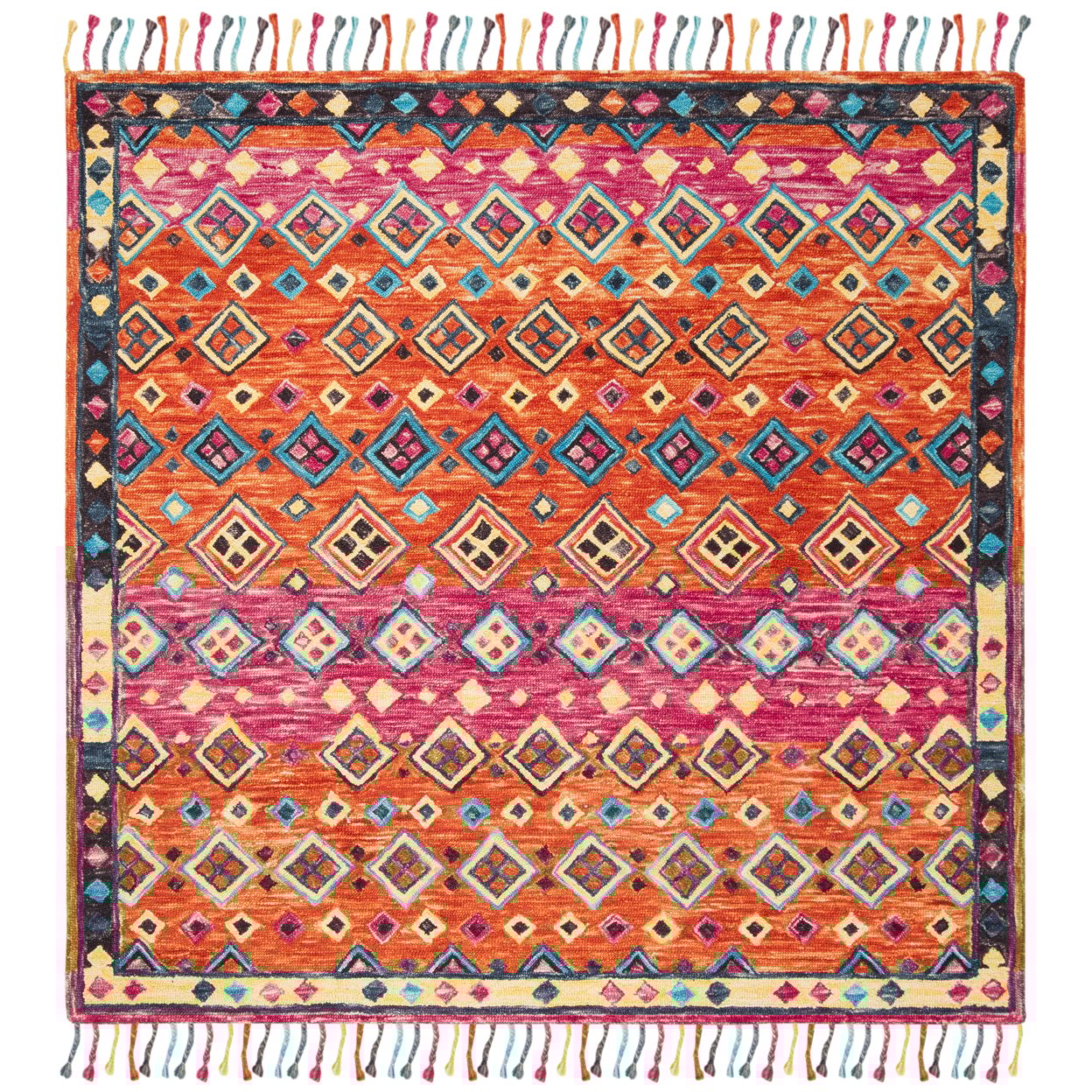 thumbnail image 2 of SAFAVIEH Aspen APN138A Handmade Orange / Fuchsia Rug, 2 of 8