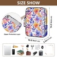 thumbnail image 3 of Haosy Accordion File Organizer Zipper Binder 500 Sheet 6-Tab Expanding File Folder Multi-Pocket 1.2 Inch 3 Ring Watercolor Leaves, 3 of 7