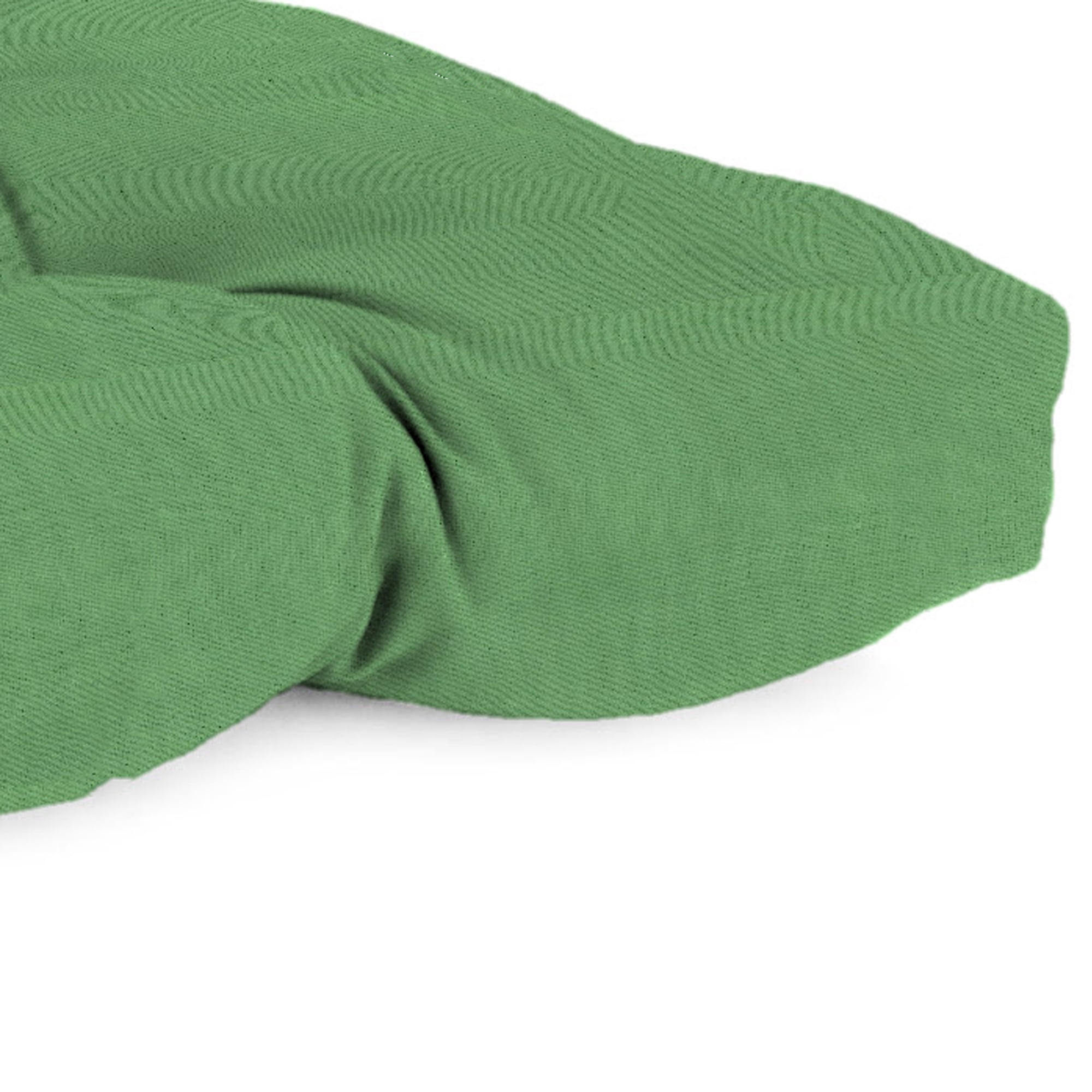 Jordan Manufacturing 43" x 19" Canvas Cucumber Green Solid Rectangular Tufted Outdoor Wicker Settee Bench Cushion with Rounded Back Corners