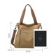 thumbnail image 4 of Bolsa Bolsos de lona para mujer de hombro con cremallera informal portátil para viajes (caqui) Tmvgtek Para estrenar, 4 of 4
