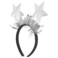 thumbnail image 5 of KAKOWELY Diadema de estrellas con lentejuelas brillantes para fiestas y festivales, accesorios fotográficos exquisitos, diademas de estrellas fáciles de usar para mujeres y niñas, 5 of 5