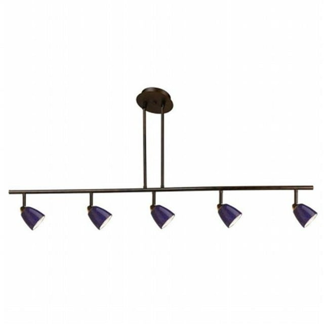 Cal Lighting SL-954-5-WH-MBK Éclairage de Piste&44; Maille Noir et Blanc