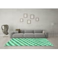 thumbnail image 3 of Ahgly Company Indoor Square Solid Turquoise Blue Modern Area Rugs, 3' Square, 3 of 4