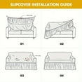 thumbnail image 4 of XmhyTop Sofa Cover for sofas Stretch Couch Covers for Living Room Easy Fit Washable Furniture Sofa Protector with Skirt,1 Piece (Grey,4 Seat), 4 of 4