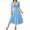 *Sky Blue, variant on VBVC Women's Scalloped V Neck Lace Short Sleeve Midi Dress , Ladies' Fit and Flare Casual Dress , Elegant A Line Party Dress For Women,Coffee,S-5XL