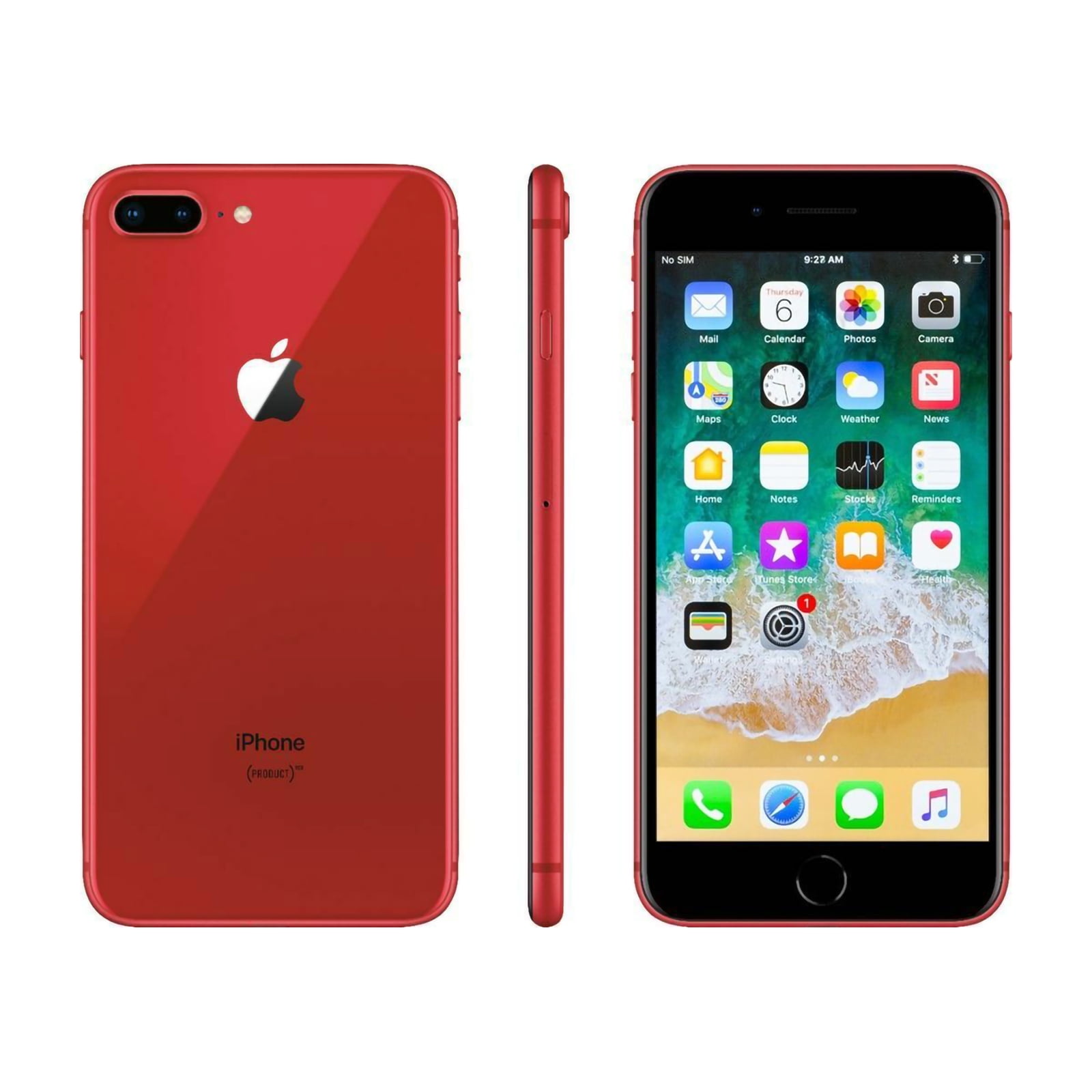 Restored Apple iPhone Plus 256 GB Verizon GSM Unlocked T-Mobile ATT 4G  LTE, Red (Refurbished)