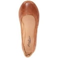 thumbnail image 3 of LUCKY BRAND Womens Brown Top-Stitched Elastic Ruched Padded Emmie Round Toe Slip On Leather Ballet Flats 7.5 M, 3 of 4