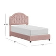 thumbnail image 3 of Hillsdale Furniture Karley Faux Leather Upholstered Twin Bed, Pink, 3 of 12