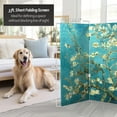 thumbnail image 5 of Red Lantern Double Sided Works of Van Gogh Canvas Folding Screen - Almond Blossoms/Wheat Field, 3 ft Short - 3 Panel, 5 of 13