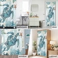 thumbnail image 6 of Ocean Turtle Starfish Fabric Shower Curtain Summer Blue Washable Shower Curtains for Bathroom, Waterproof Bath Curtain with Hooks Home Decor 72x72in, 6 of 8