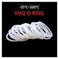 thumbnail image 6 of Hardware 10pcs White Silicone O Ring Gasket CS 5mm OD 16mm-150mm Food Grade Silicon Rubber Washer VMQ Insulated Waterproof Sealing Gasket Packing Washer, 6 of 6