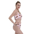 thumbnail image 2 of Kdxio Pink Butterfly Daisy for Womens High Waisted Bikini Top Sports Style Two Piece Bathing Suits, 2 of 5