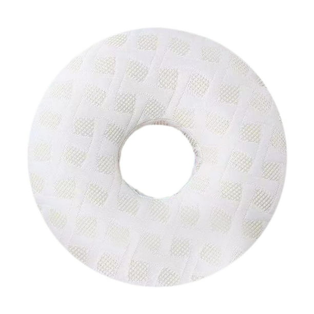 Almohada de un solo orificio con forma de dona para el cuello y la cabeza, suave para dormir en forma de O Beige