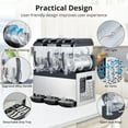 thumbnail image 4 of Commercial Slushy Machine,860W 12L Three Tank Frozen Drink Margarita Machine Smoothie for Snow Melts,Cocktails,Homes,Coffee Shop,Restaurants Black, 4 of 9