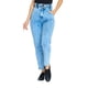 thumbnail image 1 of Pantalón Mom Jeans Mujer Fit Mezclilla Stretch Alto Con Resorte Stone gris 13 Incógnita 110096, 1 of 6