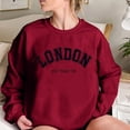 thumbnail image 2 of Women Blouses Striped Cardigan Crop Sweaters Women Came Hoodie Hoodie Cool Design Petites Tops Lady Sweat Shirt Lingerie Leg Warmers Sweaters with Side Slits plus Size Christmas Tunic Long Red 2XL, 2 of 5