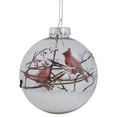 thumbnail image 5 of Cardinals Snowy Winter Scene Glass Ball Christmas Ornament - 4" - Red, 5 of 7