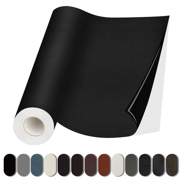 Parche autoadhesivo para reparación de cuero Lifeshoon 43 x 201 cm, negro